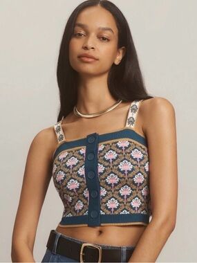 Anthropologie Maeve Square Neck Tank size small